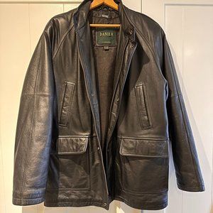 Danier Genuine Leather Lined Car Coat